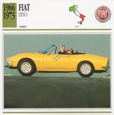 1966-1973 FIAT DINO Sports Classic Car Photo/Info Maxi Card