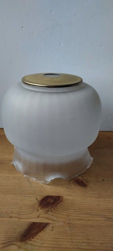 Vintage ruffled frosted glass - vintage,