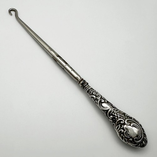 Antique button hook - button,