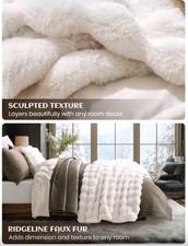 White Faux Fur Throw Blanket