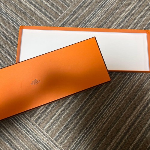 Hermes tie orange empty gift - tie,