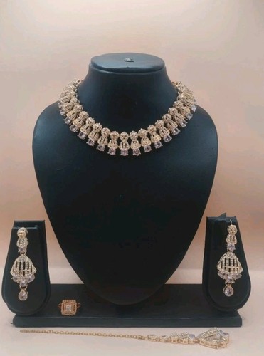 Gold pakistani kundan style - gold,