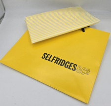 Selfridges shopping bag glossy sturdy Medium BRAND NEW with Tissue