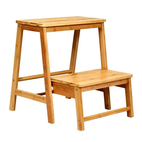 Costway bamboo step stool - step,