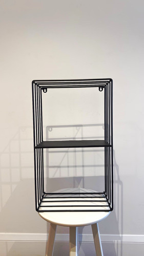 Black metal wire - metal, mounted