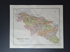 Antique (1886) map  - Renfrewshire - Scotland - WH Lizars