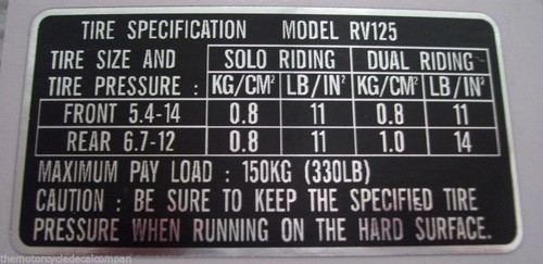 Suzuki rv125 tyre pressure - suzuki,