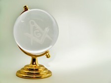 Masonic Glass Globe 3d Lasered