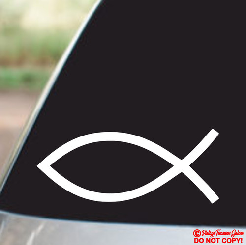 Jesus fish vinyl decal sticker - jesus,