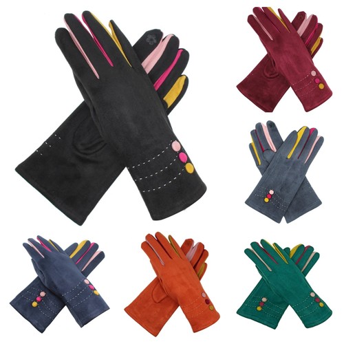 Women suede gloves - women's, cosy