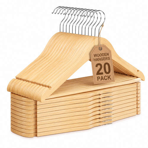Wooden coat hangers - 20,