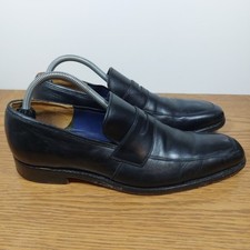 BARKER Black Leather Mens