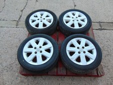 Nissan Micra Alloy Wheels 4x100 Mk4 10-13 Matching tyres 175/60/15 7 Spoke 15"