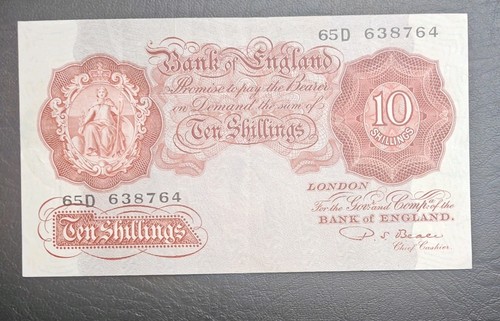Bank england ten shilling - of,