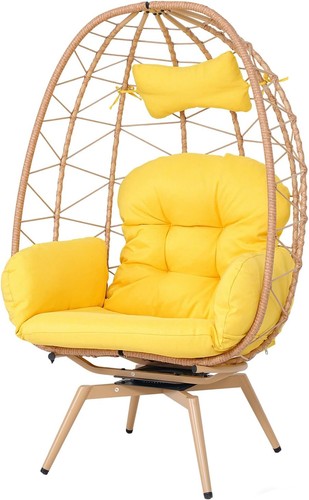 Rattan swivel egg chair - swivel,
