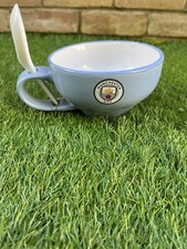 Official Manchester City FC Breakfast Cereal Bowl And Spoon Brand New