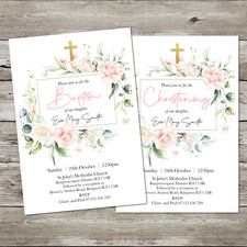 Christening Baptism Invitations - personalised holy communion, confirmation