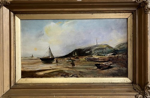 Antique oil painting british - oil,