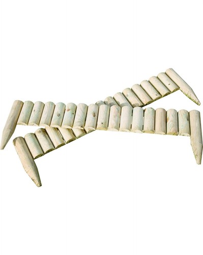 Wooden log roll garden - wooden,