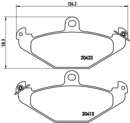 Brembo rear brake pad - pad, fits