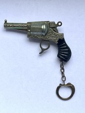 Vintage 80s Toy MAM Mini Revolver Diecast Cap KeyRing
