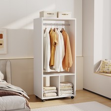 White Open Storage Wardrobe