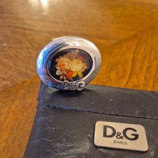 Dolce and Gabbana Italian Flower Cameo Ring 100% Authentic