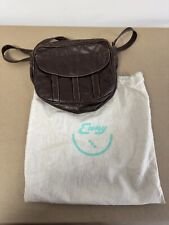 Vintage Enny Brown Soft Leather Bag Distressed Cross Body Shoulder Handbag Italy