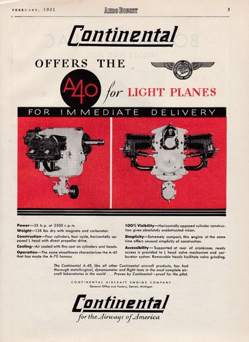 1931 continental aircraft - 1931,
