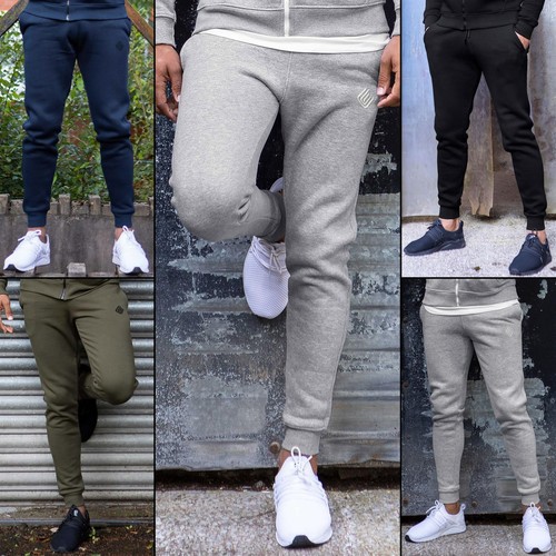 Enzo mens slim joggers fleece - enzo,