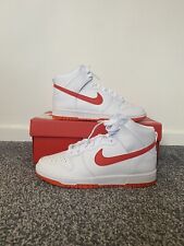 BRAND NEW Nike Dunk Hi Retro - White/Red - UK Size 6 (EU 40)