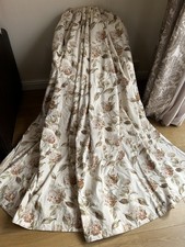 VERY RARE VINTAGE LAURA ASHLEY BESPOKE HUGE HYDRANGEA GOLD CURTAINS