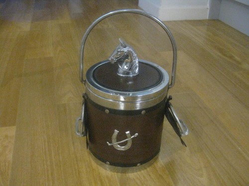 Vintage horse ice bucket polo - horse,