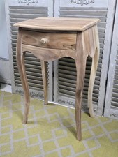 Bedside table wooden 1 drawer rectangular tall Solid Teak wood side table Stand