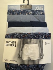 M&S 5 Pack Pure Cotton Woven