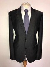 HUGO BOSS - Mens Plain GREY WOOL SUIT - 42 Reg - W36 L32 - NICE SUIT