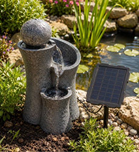 New solar powered garden - powered, water