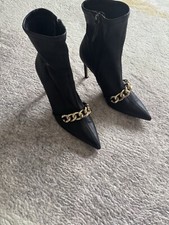 Zara Black Ankle Boot Heels