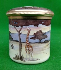 MOORCROFT ENAMEL SAMBURU TRINKET BOX - ANJI DAVENPORT - BOXED - RARE.