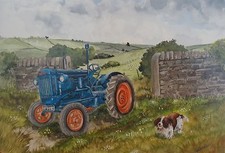 Tractor Blank greeting card