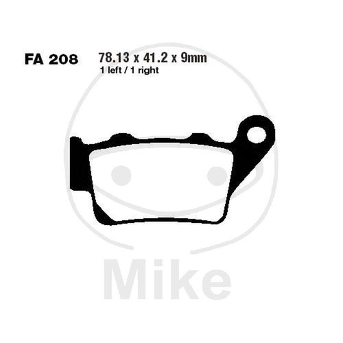 Pair pads ebc fa208tt - of,