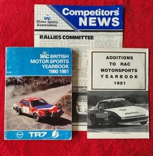 1980 - 1981 RAC British Motor Sports COMPETITORS YEARBOOK Rules Regs Circuits + 