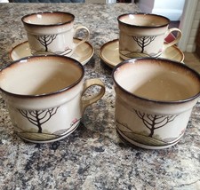 Denby Savoy  -  Cream/Milk Jug; Open Sugar Bowl; Cup and Saucer Sets
