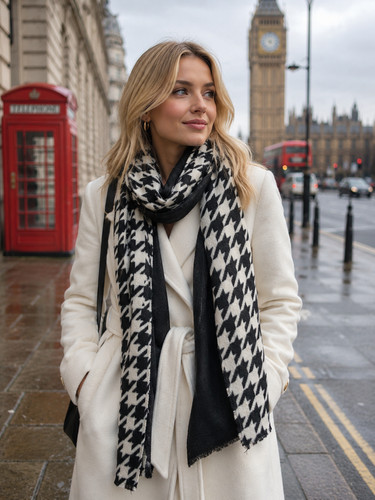 Black white dogtooth super - black,