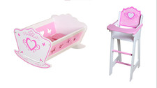 Set Of Pink & White Wooden