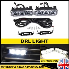 2x 3.5" Universal LED White Car DRL Daytime Running Lights Fog Lamps Accessories