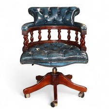 Vintage Blue Leather Captains