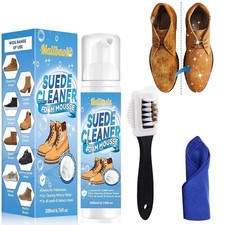 Suede Shoe Cleaner Kit 200ml With Brush-Removes Dirt & Stains Deep Cleans