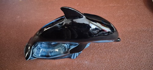 Pottery dolphin figurine - pottery,