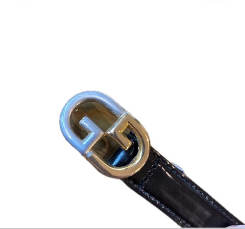 Gucci black leather logo - gucci, gg